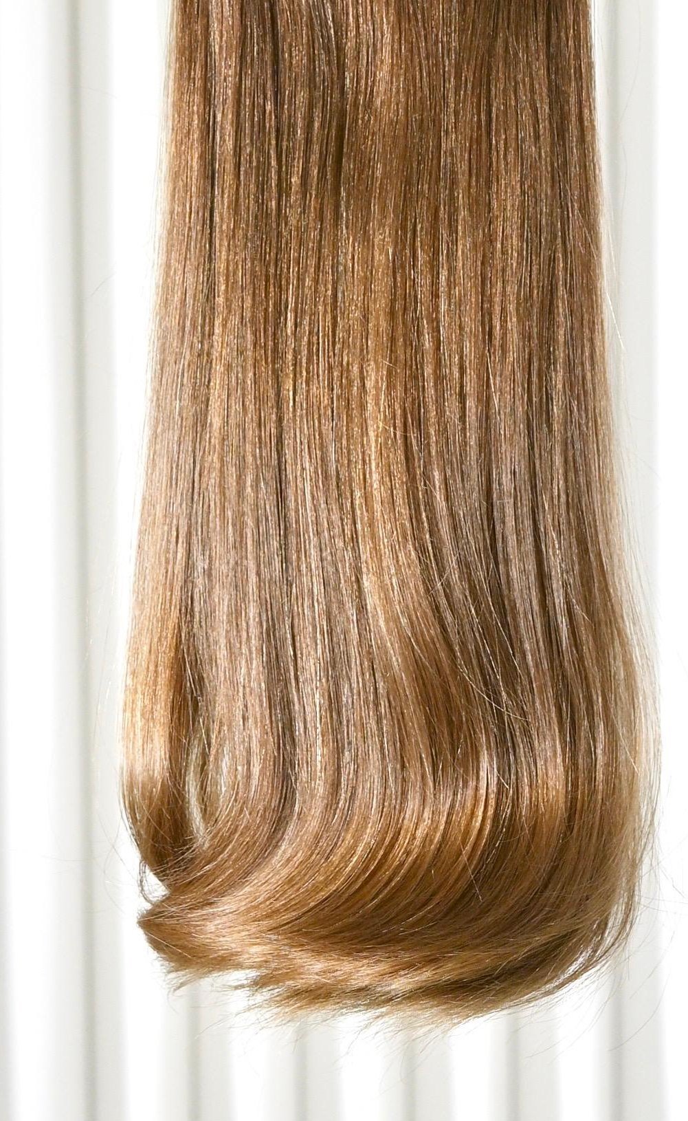 Hellbraunes Rohhaar, kurze Tresse